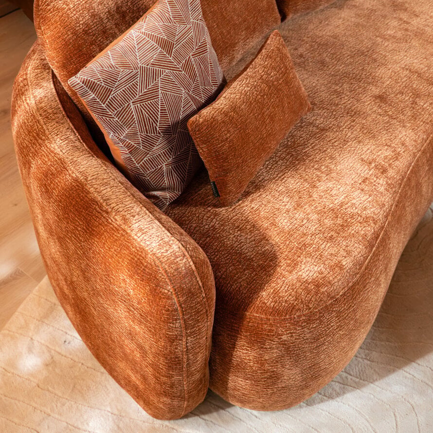 2,5-Sitzer Sofa Vienna Chenille terrakotta