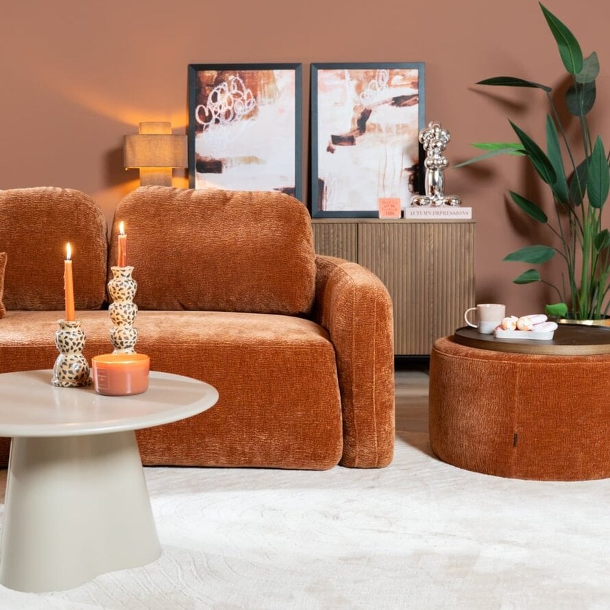2,5-Sitzer Sofa Vienna Chenille terrakotta