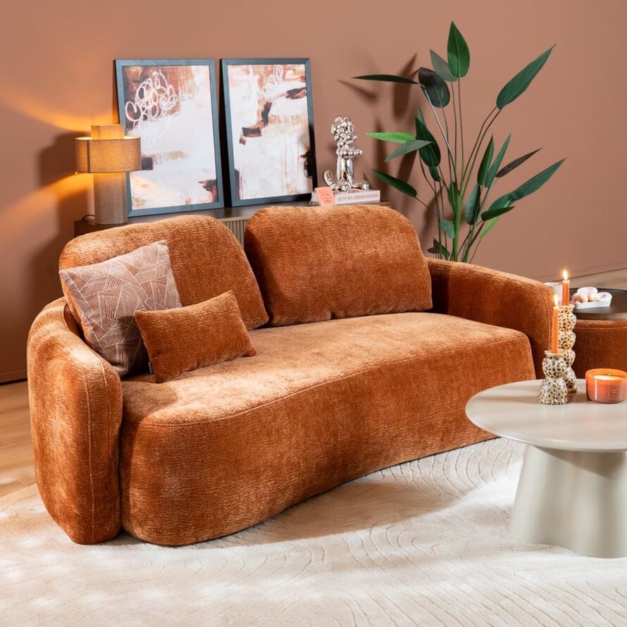 2,5-Sitzer Sofa Vienna Chenille terrakotta