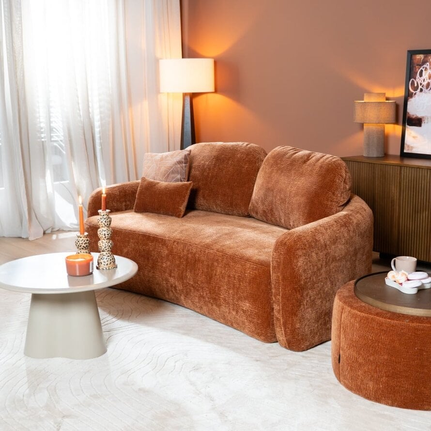2,5-Sitzer Sofa Vienna Chenille terrakotta