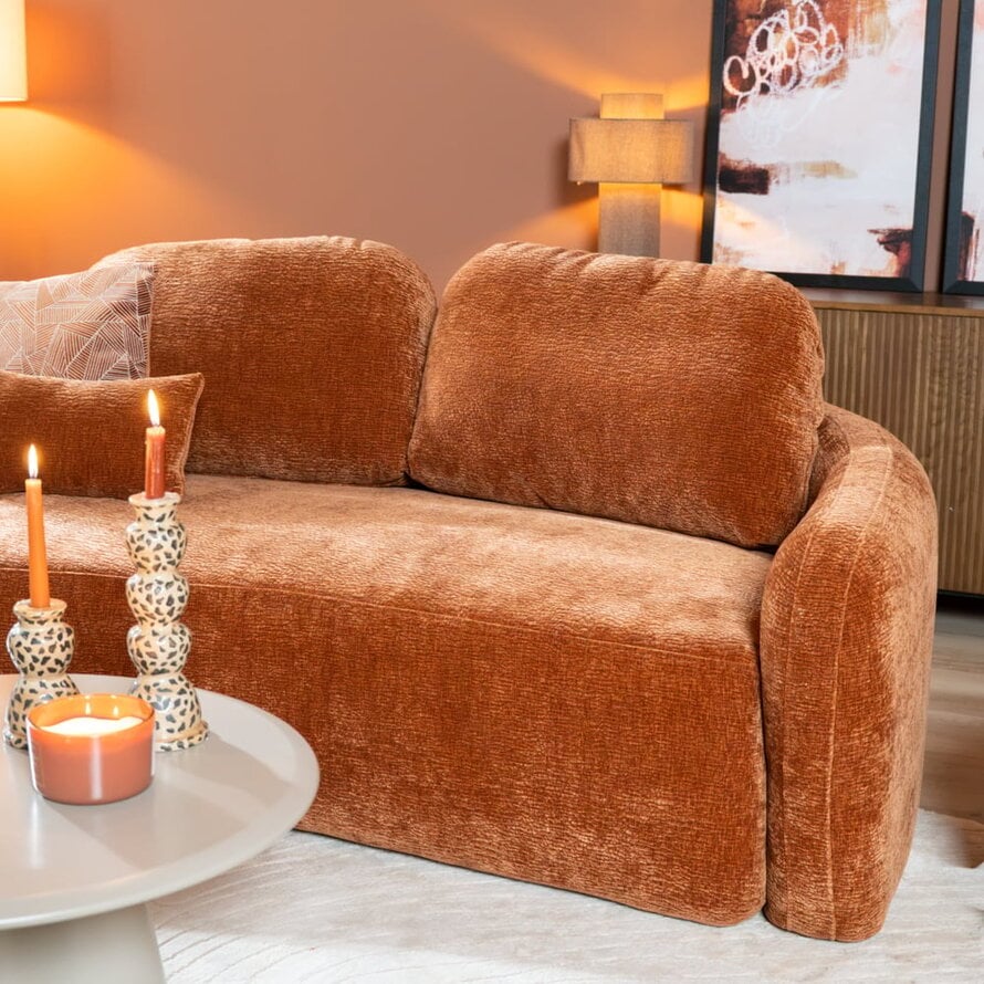 2,5-Sitzer Sofa Vienna Chenille terrakotta