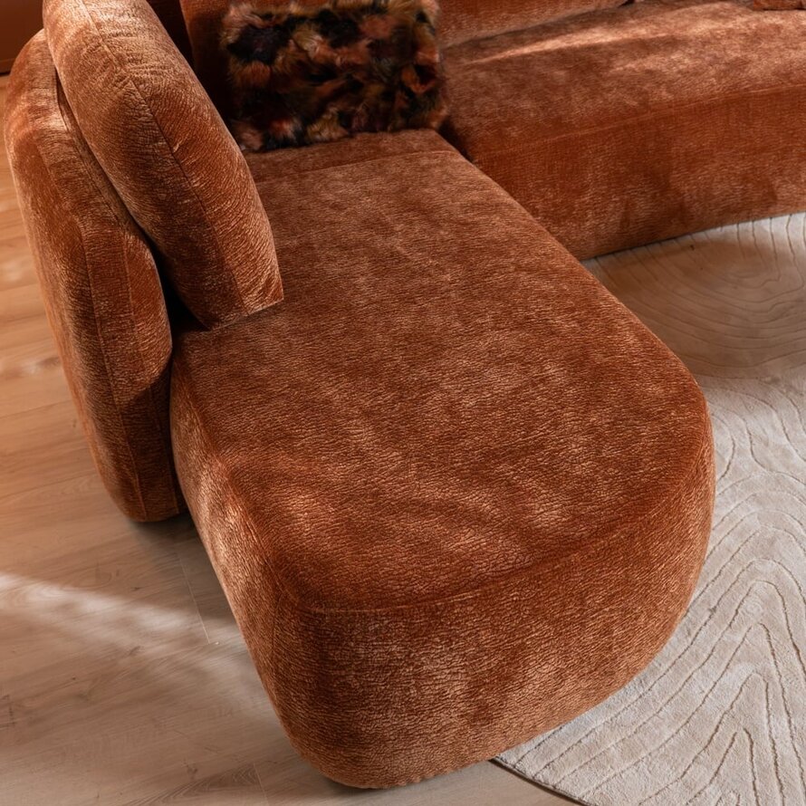 Ecksofa Vienna Chenille terrakotta links