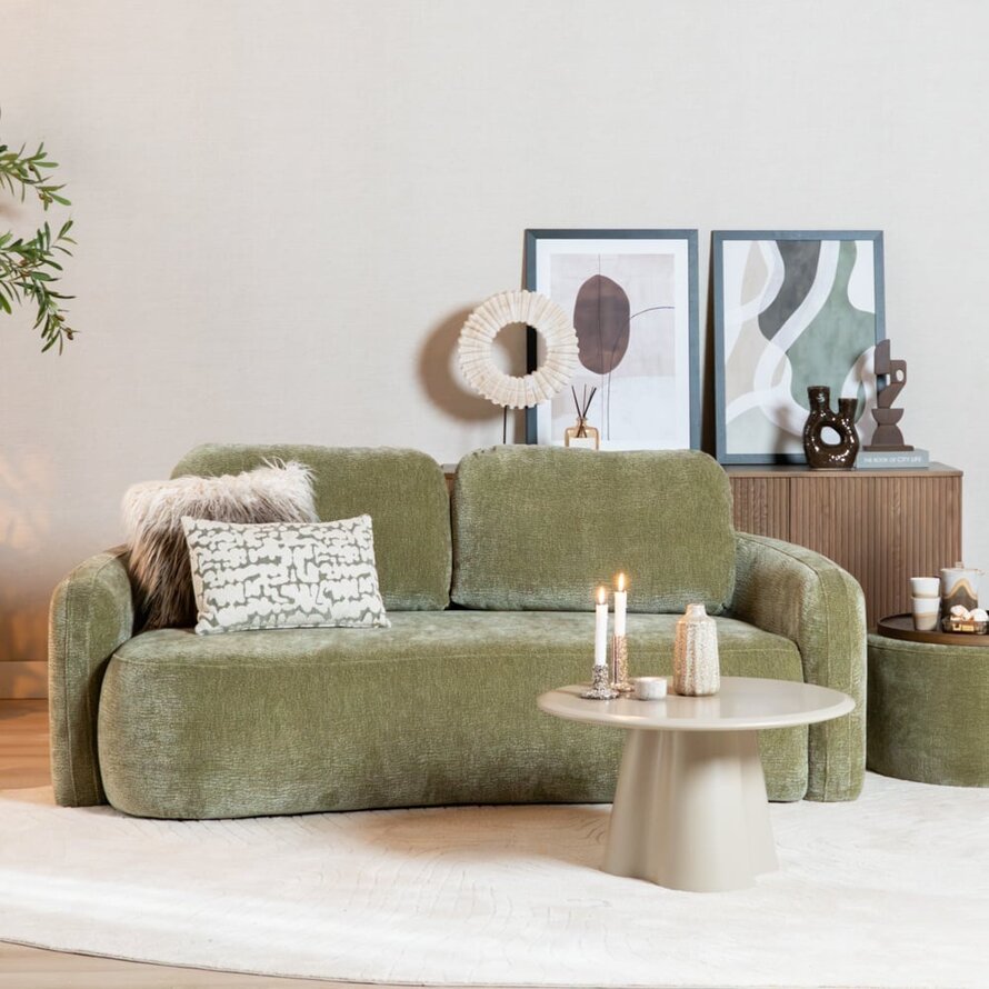 2,5-Sitzer Sofa Vienna Chenille grün