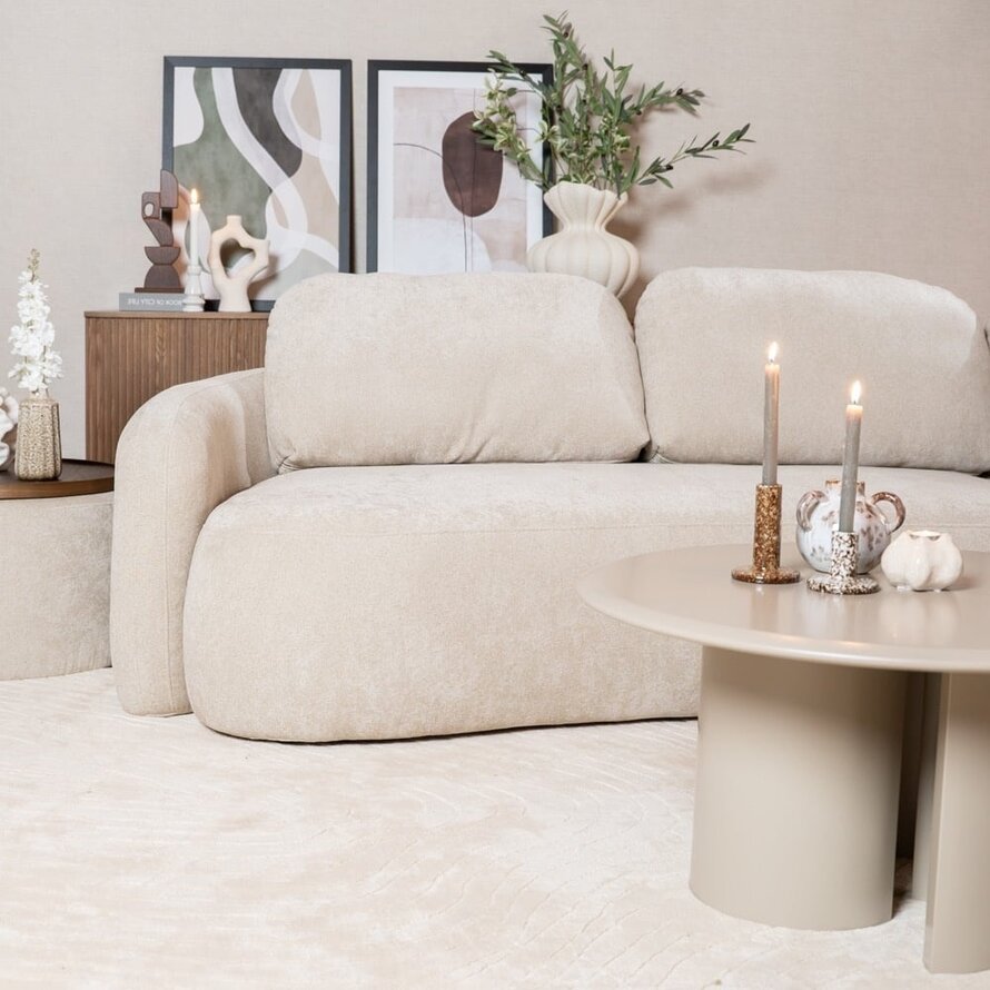 Ecksofa Vienna Chenille beige rechts