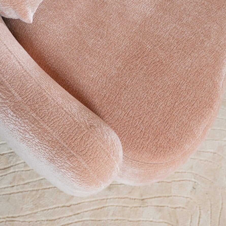 Ecksofa Vienna Chenille rosa rechts