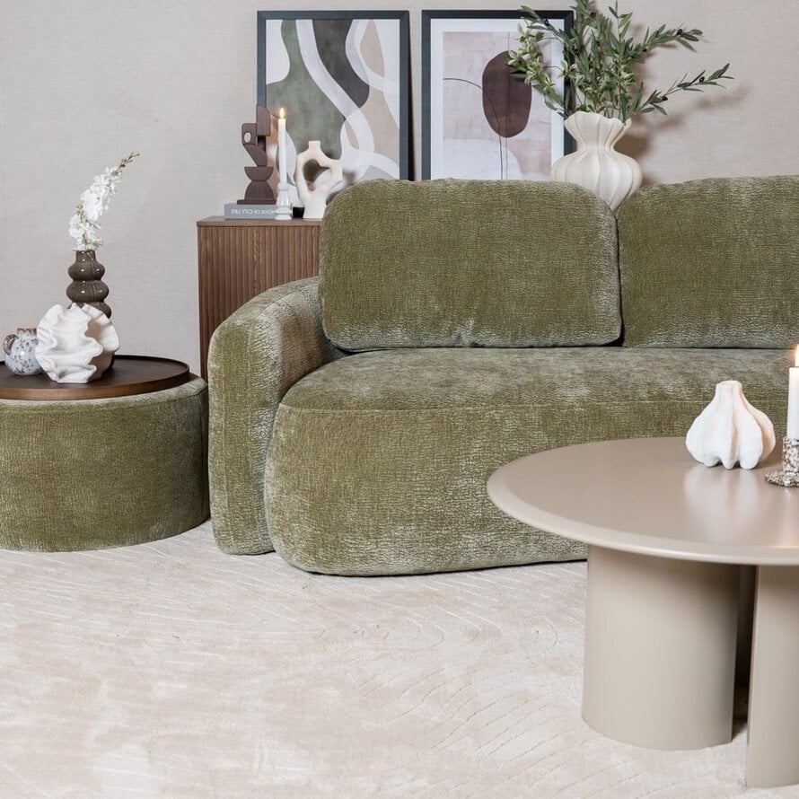 Ecksofa Vienna Chenille grün rechts