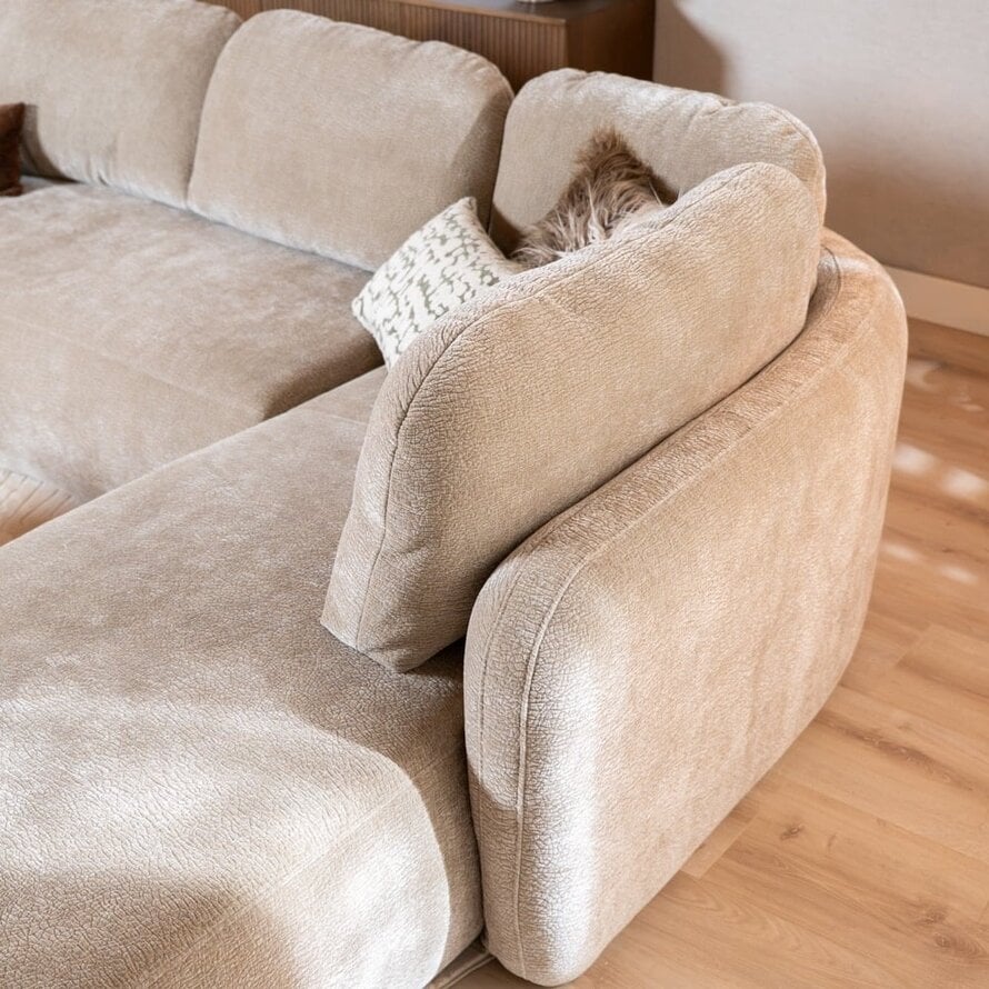 Ecksofa Vienna Chenille taupe rechts