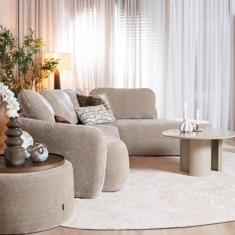 Ecksofa Vienna Chenille taupe rechts