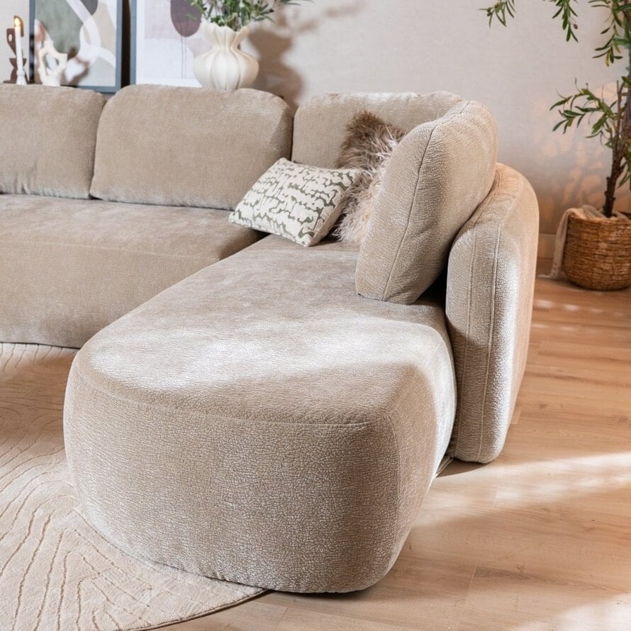Ecksofa Vienna Chenille taupe rechts