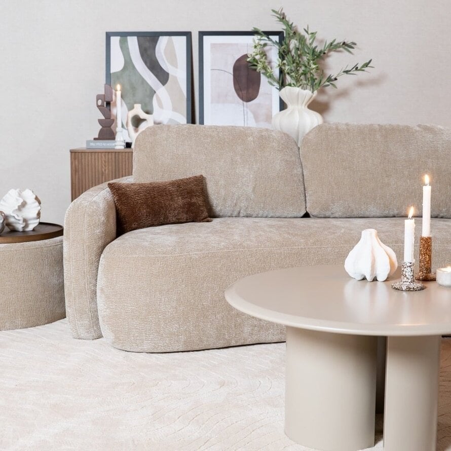 Ecksofa Vienna Chenille taupe rechts
