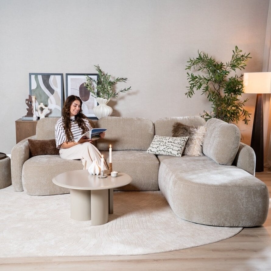 Ecksofa Vienna Chenille taupe rechts