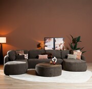 Bronx71 U-Sofa Vienna 6-Sitzer Chenille braun