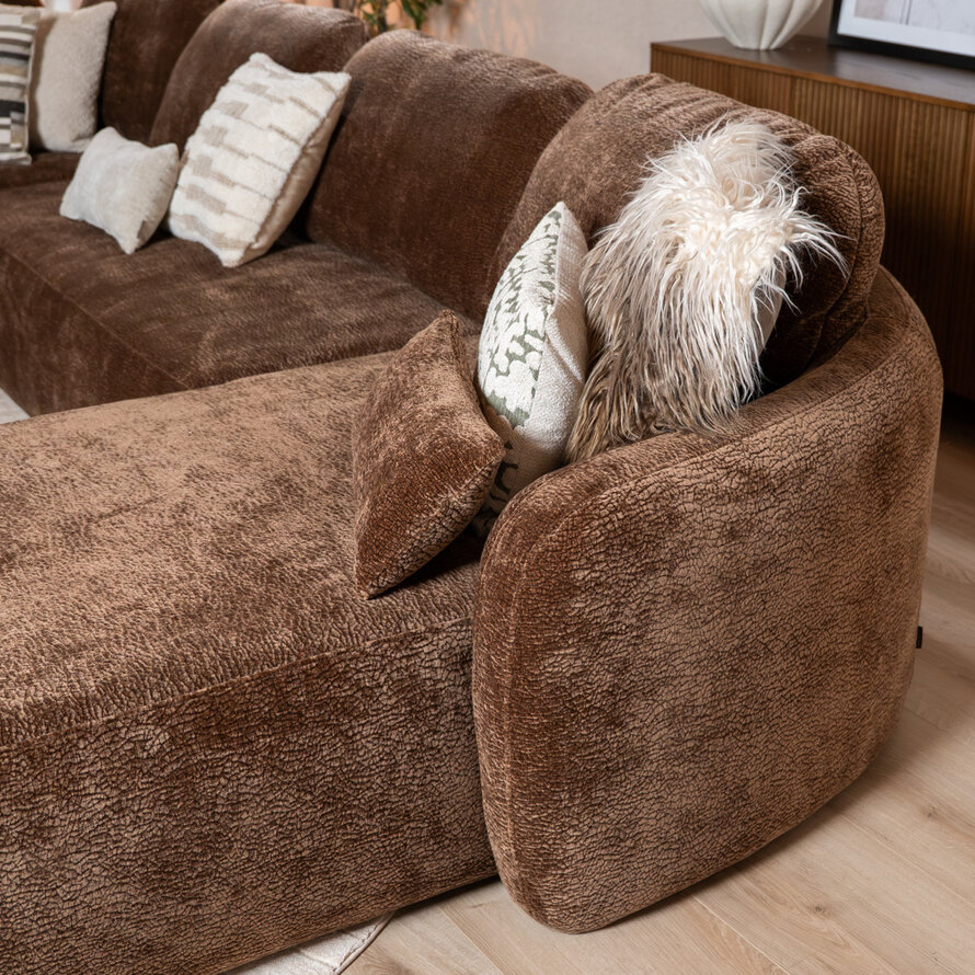 U-Sofa Vienna 6-Sitzer Chenille chocolate brown