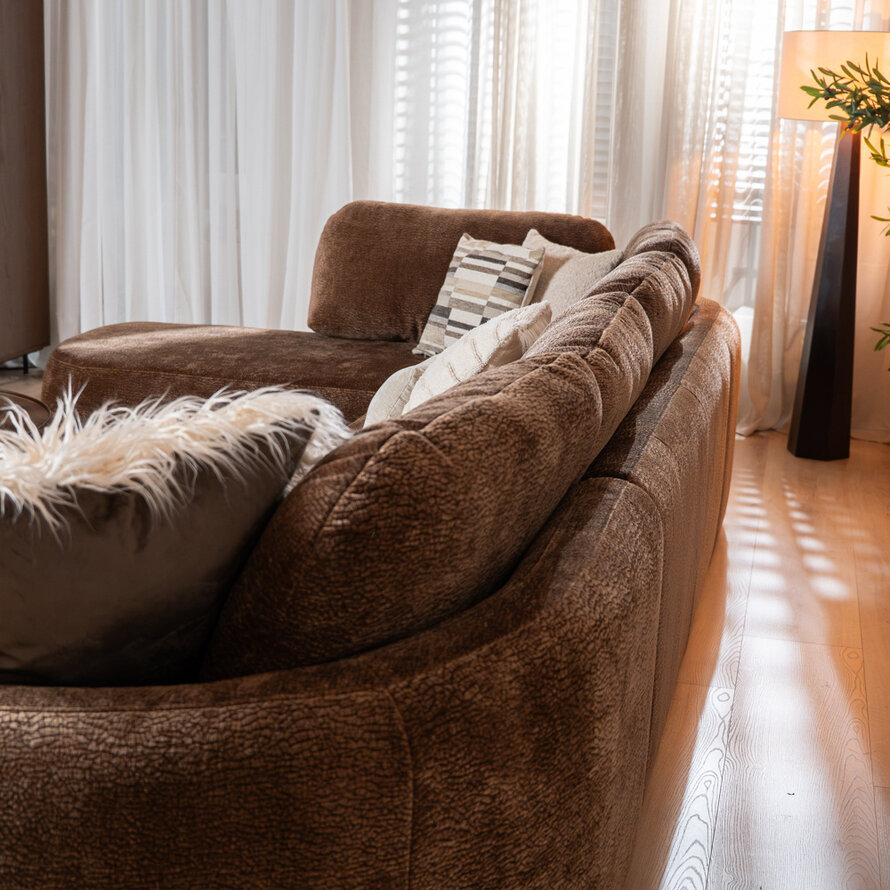 U-Sofa Vienna 6-Sitzer Chenille chocolate brown