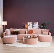 Bronx71 U-Sofa Vienna 6-Sitzer Chenille Rosa