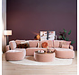 U-Sofa Vienna 6-Sitzer Chenille Rosa