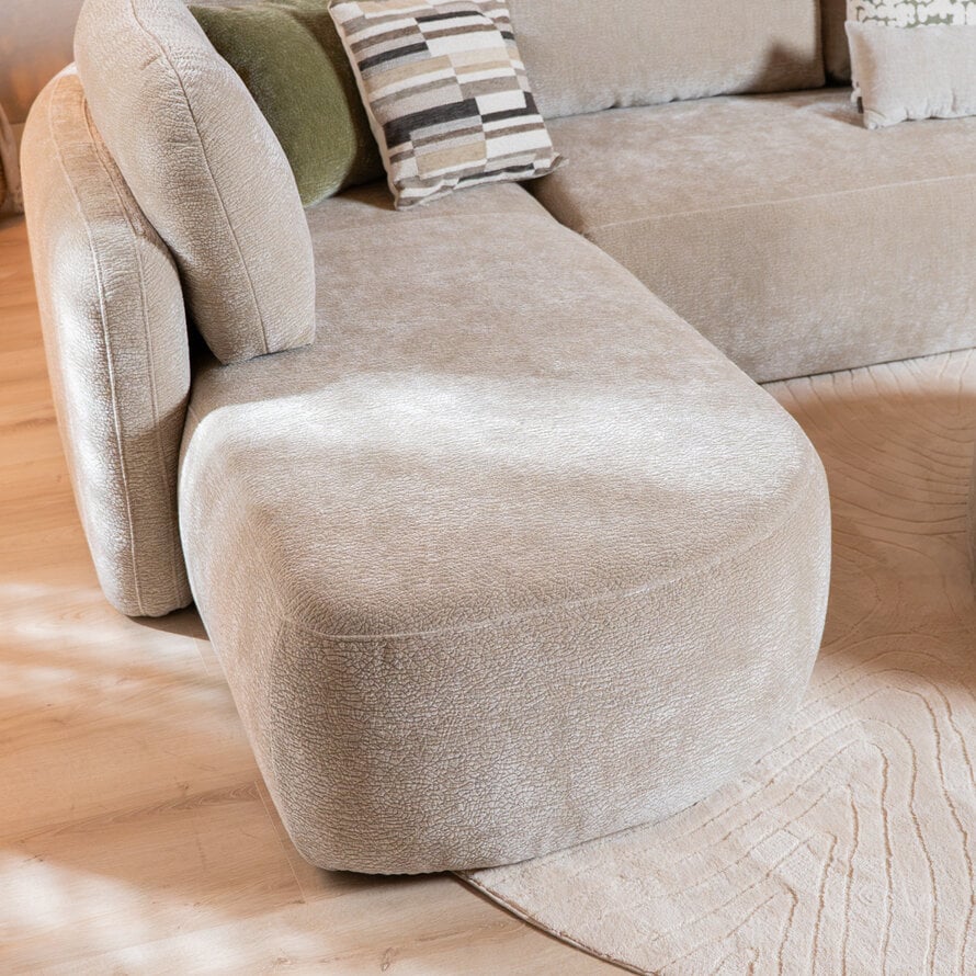 U-Sofa Vienna 6-Sitzer Chenille taupe