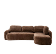 Bronx71 Ecksofa Vienna Chenille chocolate brown rechts