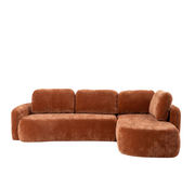 Bronx71 Ecksofa Vienna Chenille terrakotta rechts