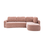 Ecksofa Vienna Chenille rosa rechts