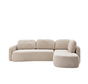 Ecksofa Vienna Chenille beige rechts