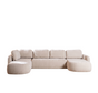 U-Sofa Vienna 6-Sitzer Chenille beige