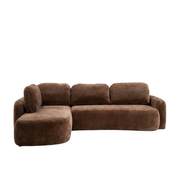 Bronx71 Ecksofa Vienna Chenille chocolate brown links