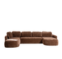 U-Sofa Vienna 6-Sitzer Chenille chocolate brown