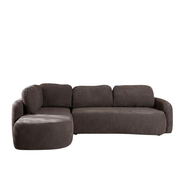 Bronx71 Ecksofa Vienna Chenille braun links