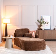 Bronx71 Chaiselongue Vienna Chenille chocolate brown rechts