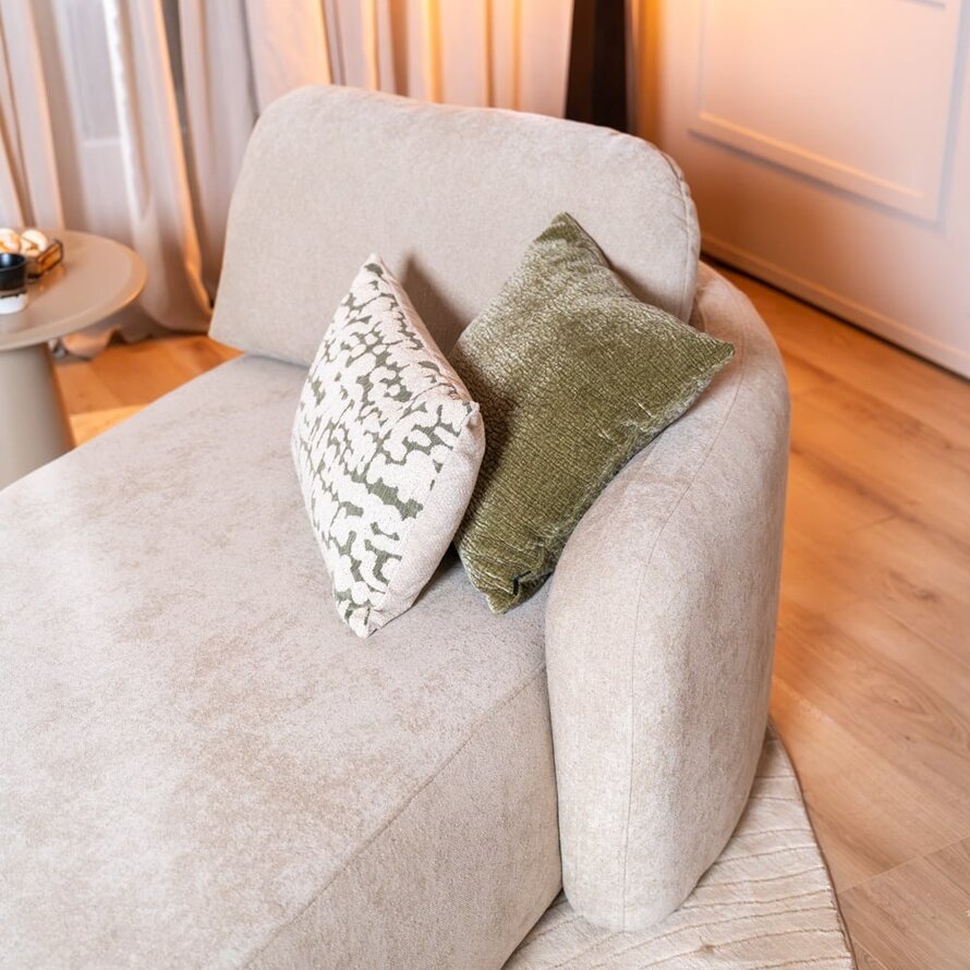 Chaiselongue Vienna Chenille beige rechts