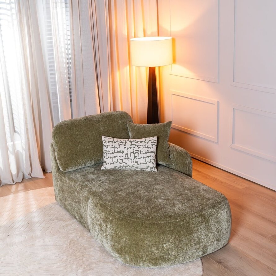 Chaiselongue Vienna Chenille Grün rechts