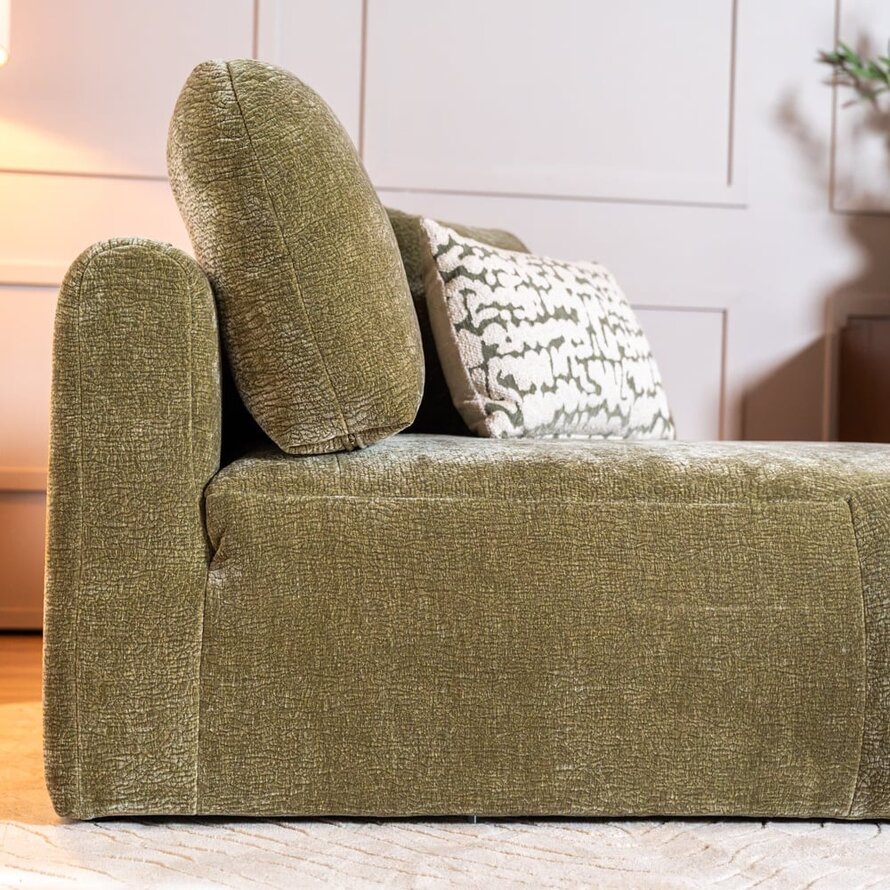 Chaiselongue Vienna Chenille Grün rechts