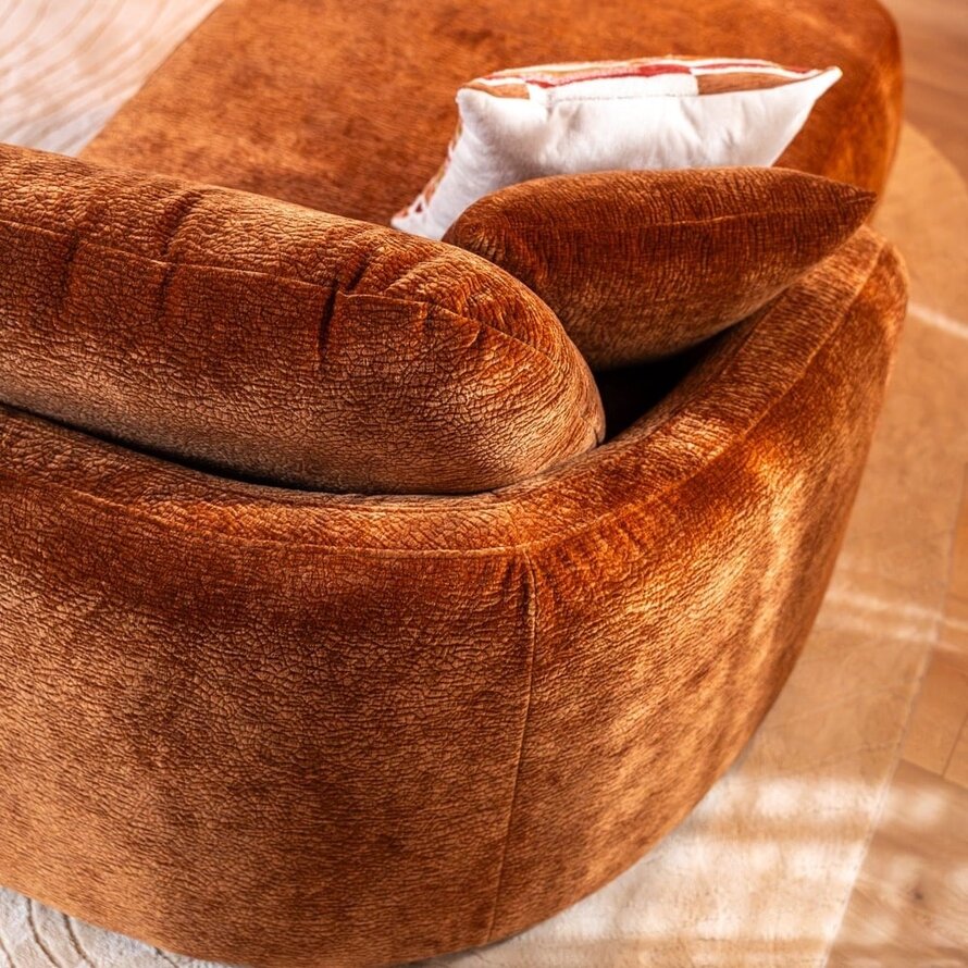 Chaiselongue Vienna Chenille terrakotta links