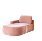 Chaiselongue Vienna Chenille Rosa links