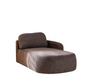 Chaiselongue Vienna Chenille braun rechts