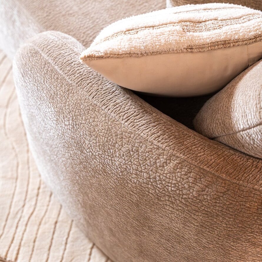 Chaiselongue Vienna Chenille taupe rechts