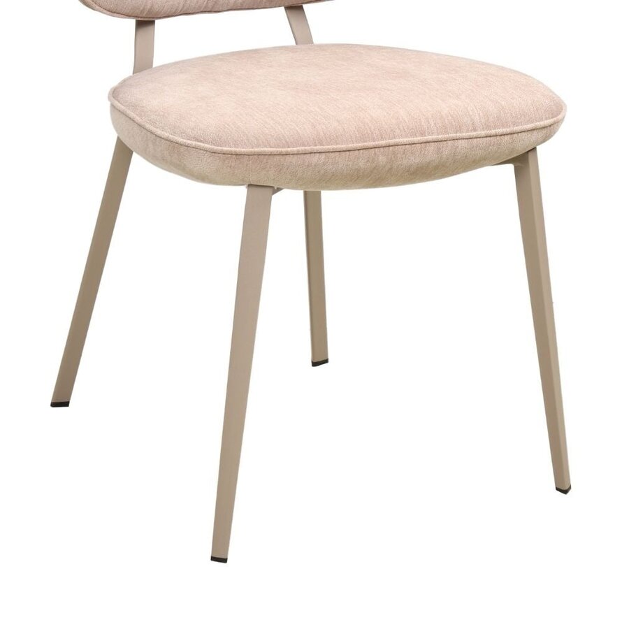 Stuhl Rosa Samt beige