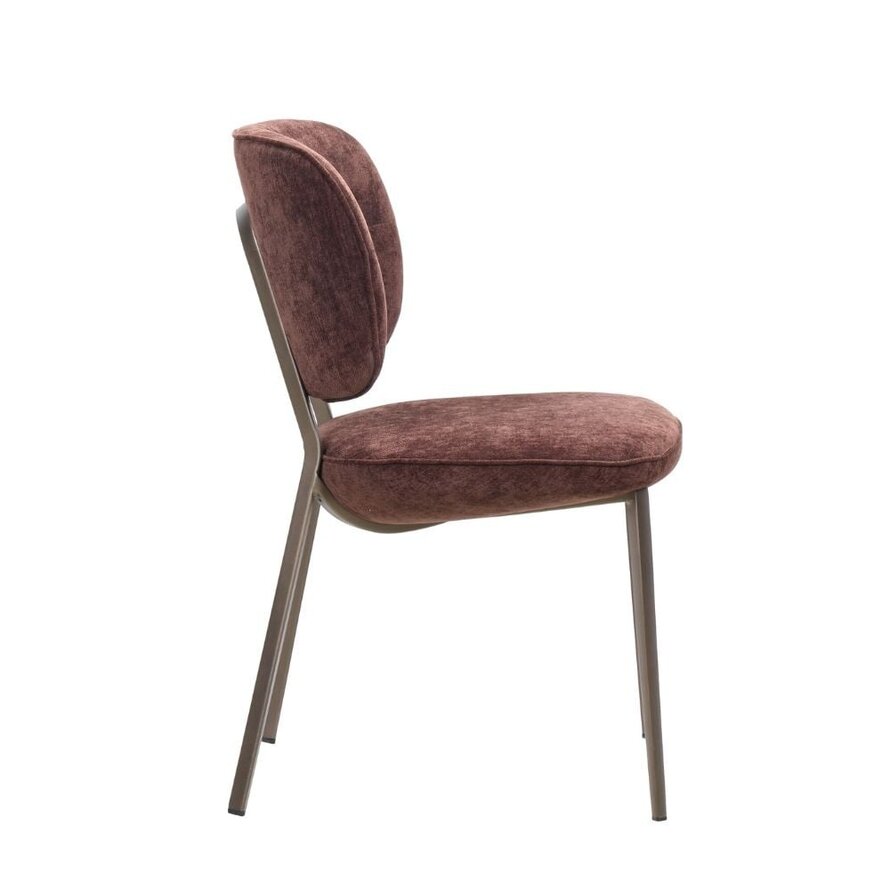 Stuhl Rosa Samt braun