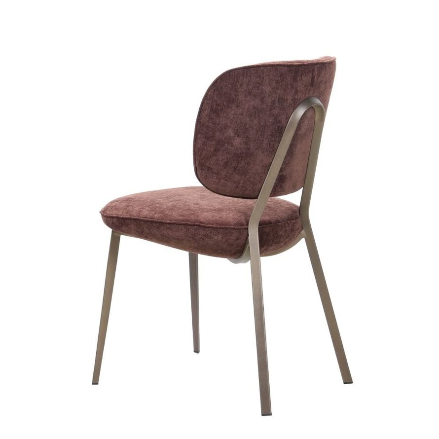 Stuhl Rosa Samt braun