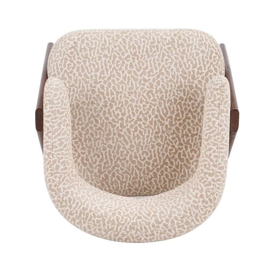 Sessel Yasmin taupe Leo-Print