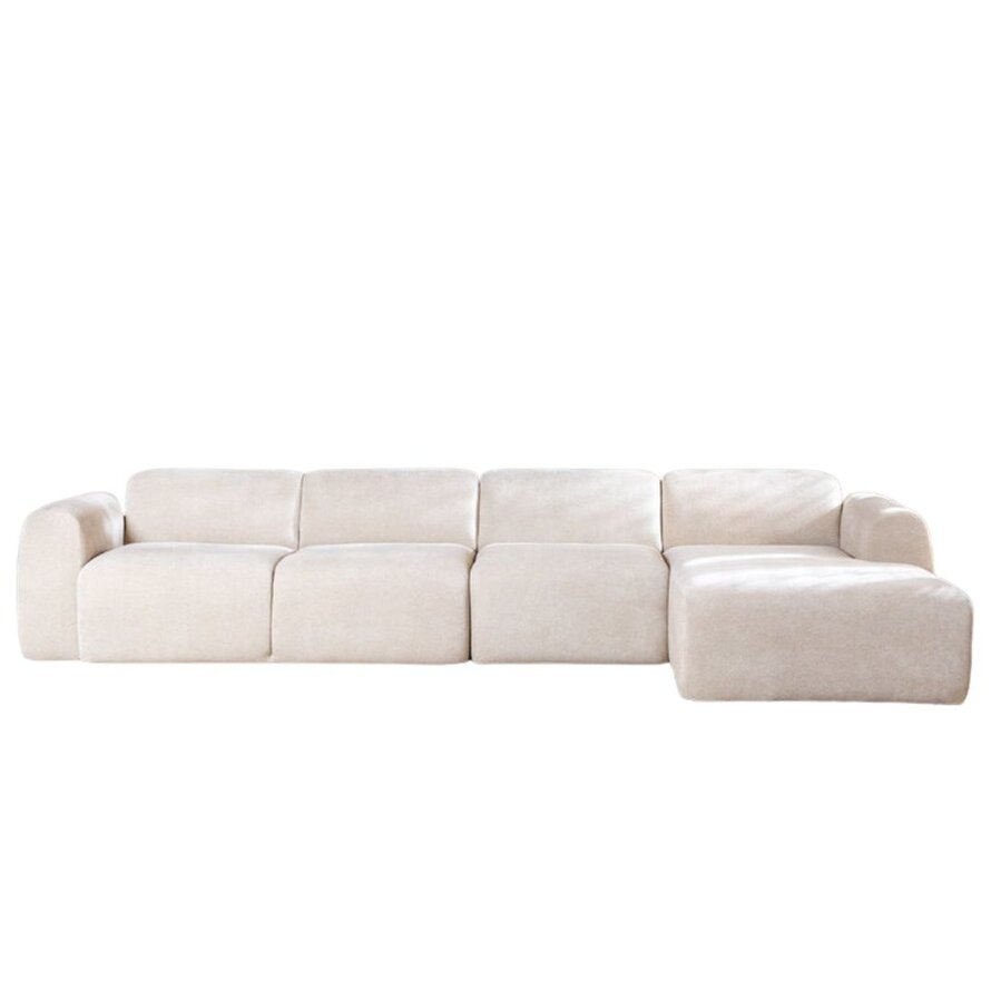 Ecksofa Maine XL Chenille beige rechts
