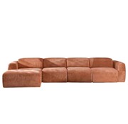 Bronx71 Ecksofa Maine XL Stoff terrakotta links