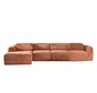 Ecksofa Maine XL Stoff terrakotta links