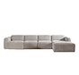 Ecksofa Maine XL Stoff taupe rechts