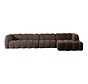 Ecksofa XL rechts Luca Chenille Braun