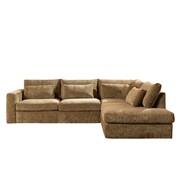 Bronx71 Ecksofa Kyle chenille olive grün rechts