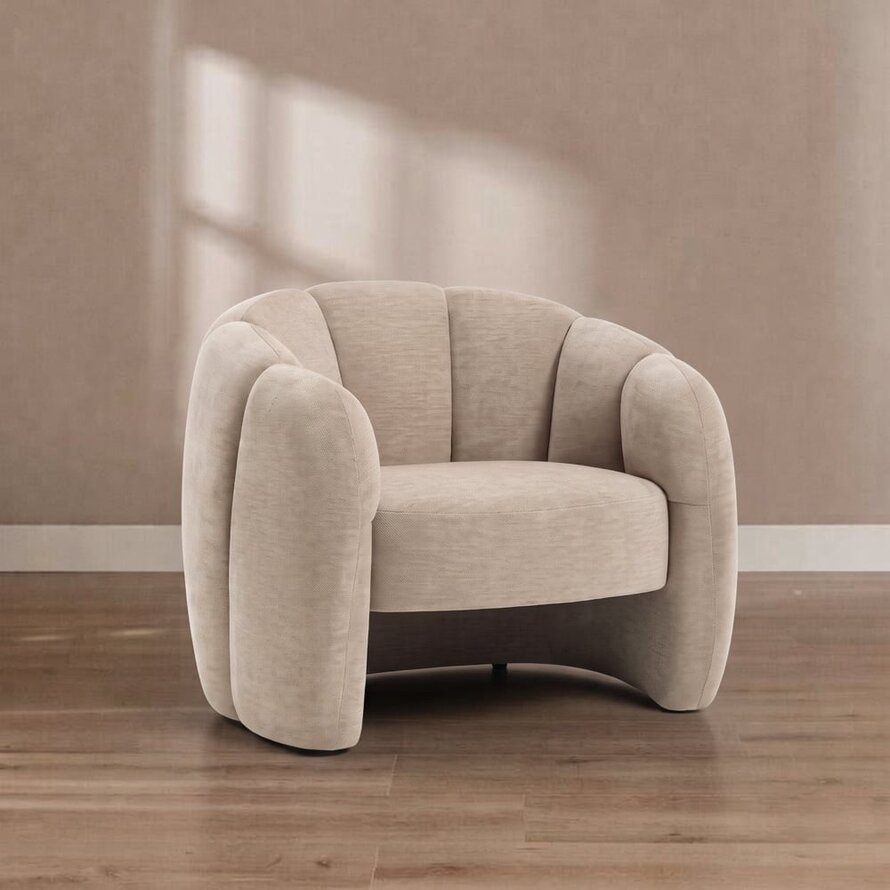 Sessel Lois Samt beige
