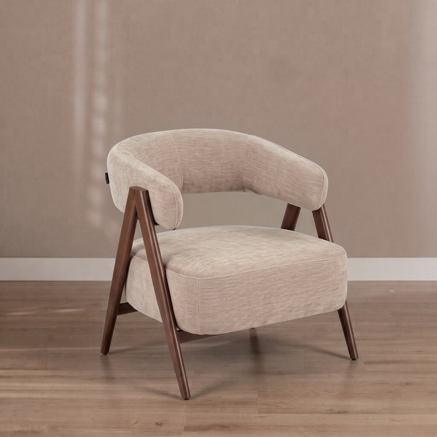 Sessel Yasmin Samt beige