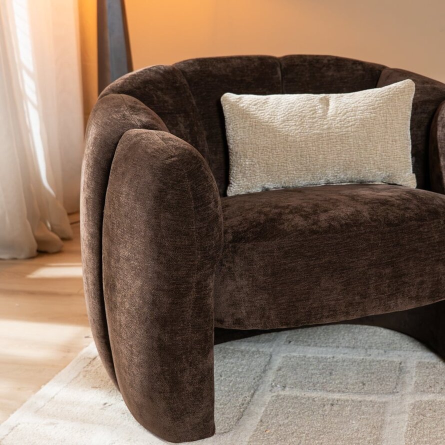Sessel Lois Samt braun